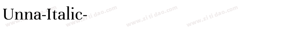 Unna-Italic字体转换