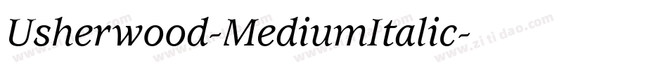 Usherwood-MediumItalic字体转换