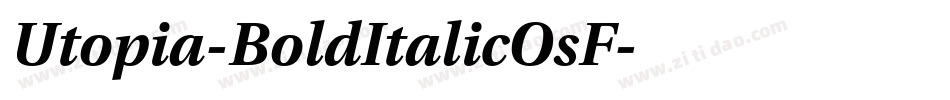 Utopia-BoldItalicOsF字体转换
