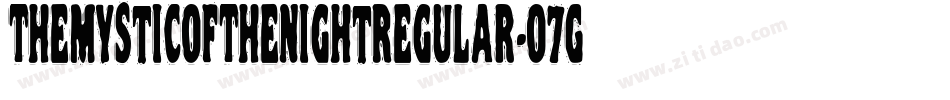 TheMysticOfTheNightRegular-O7GP字体转换