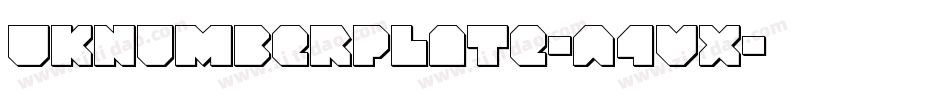 Uknumberplate-A4Vx字体转换 Uknumberplate-A4Vx字体转换