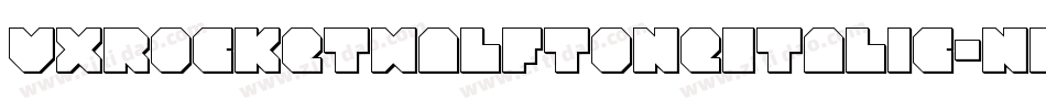 VxRocketHalftoneItalic-nBM0字体转换
