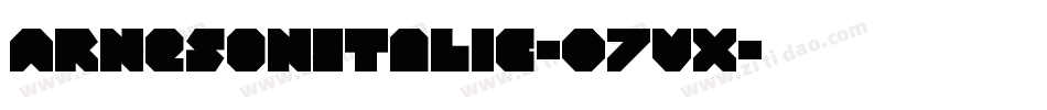 ArnesonItalic-07vX字体转换