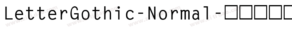LetterGothic-Normal字体转换