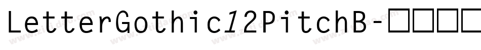 LetterGothic12PitchB字体转换