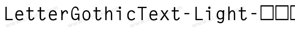 LetterGothicText-Light字体转换