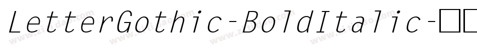 LetterGothic-BoldItalic字体转换