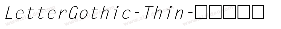 LetterGothic-Thin字体转换
