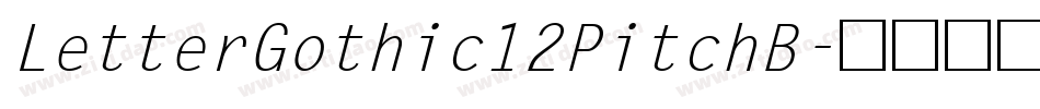 LetterGothic12PitchB字体转换