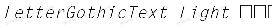 LetterGothicText-Light字体转换