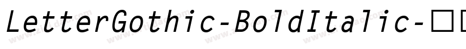 LetterGothic-BoldItalic字体转换