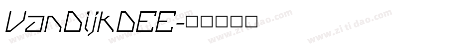 VanDijkDEE字体转换