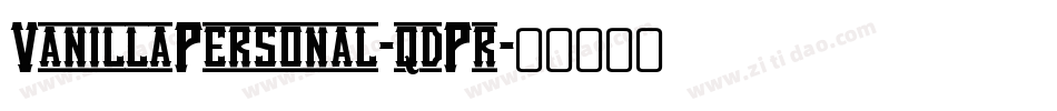 VanillaPersonal-qdPr字体转换