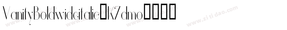 VanityBoldwideitalic-K7dmo字体转换