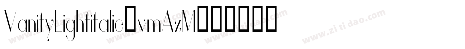 VanityLightitalic-vmAzM字体转换