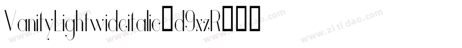 VanityLightwideitalic-d9xzR字体转换