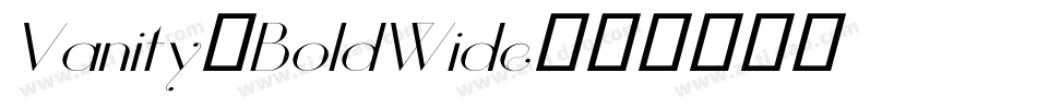 Vanity-BoldWide字体转换