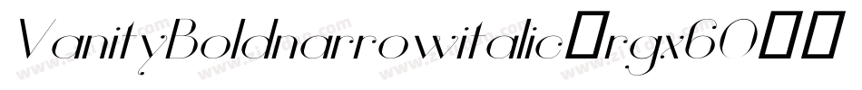 VanityBoldnarrowitalic-rgx6O字体转换