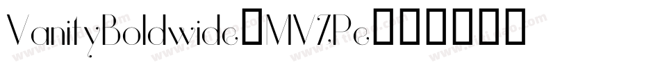 VanityBoldwide-MVZPe字体转换