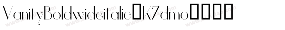 VanityBoldwideitalic-K7dmo字体转换