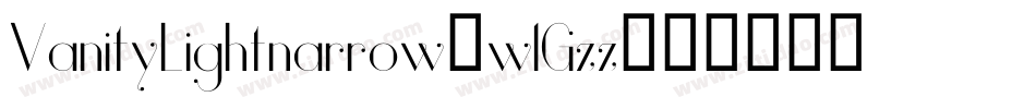 VanityLightnarrow-w1Gzz字体转换