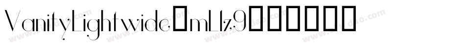 VanityLightwide-mL1z9字体转换