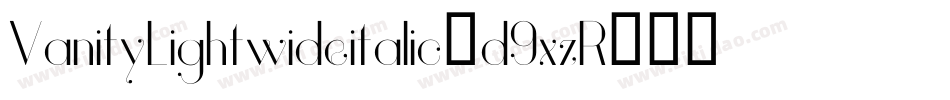 VanityLightwideitalic-d9xzR字体转换