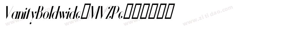 VanityBoldwide-MVZPe字体转换