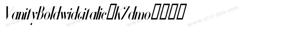 VanityBoldwideitalic-K7dmo字体转换