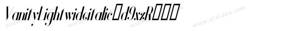 VanityLightwideitalic-d9xzR字体转换