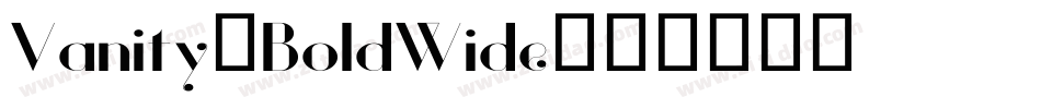 Vanity-BoldWide字体转换
