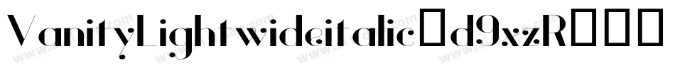 VanityLightwideitalic-d9xzR字体转换
