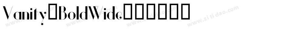 Vanity-BoldWide字体转换