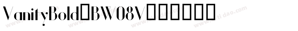 VanityBold-BW08V字体转换