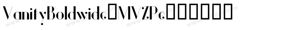 VanityBoldwide-MVZPe字体转换