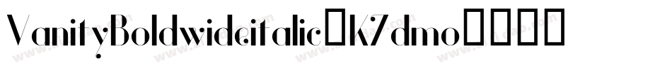 VanityBoldwideitalic-K7dmo字体转换
