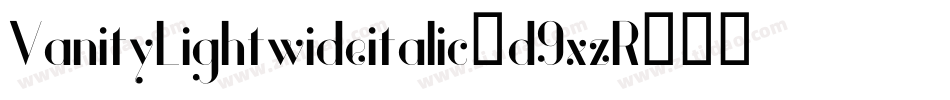 VanityLightwideitalic-d9xzR字体转换