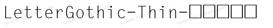 LetterGothic-Thin字体转换
