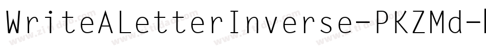 WriteALetterInverse-PKZMd字体转换