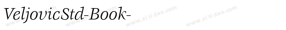 VeljovicStd-Book字体转换