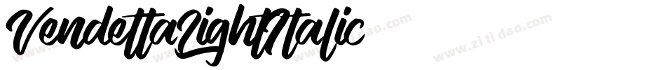 VendettaLightItalic字体转换