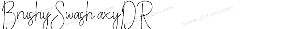 BrushySwash-axyDR字体转换