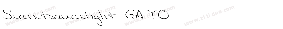 Secretsaucelight-GAYO字体转换