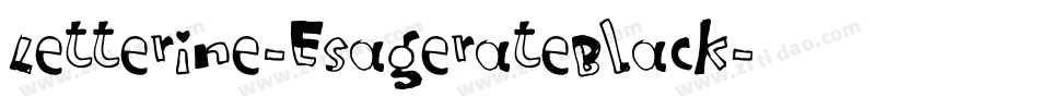 Letterine-EsagerateBlack字体转换