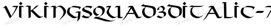 VikingSquad3DItalic-7xyB字体转换