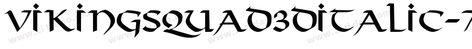 VikingSquad3DItalic-7xyB字体转换