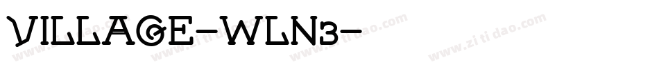 Village-wLn3字体转换