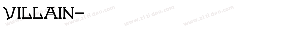 Villain字体转换
