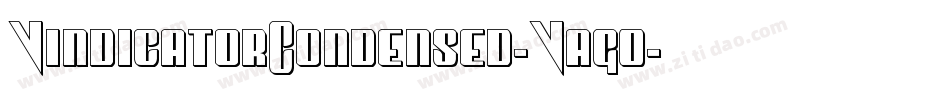 VindicatorCondensed-Vag0字体转换