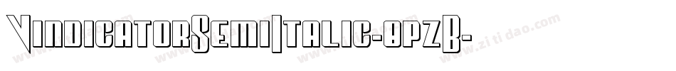 VindicatorSemiItalic-8pzB字体转换